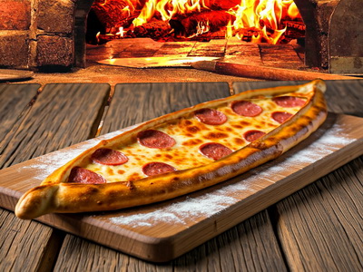 Beef Pepperoni Pide